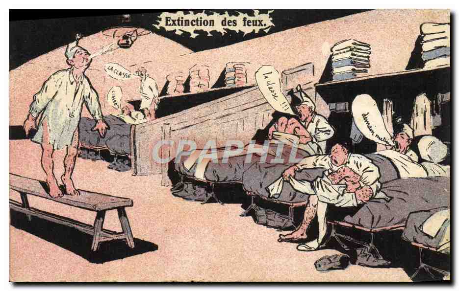 Extinction des feux. — Salle de classe — Éditeur non visible