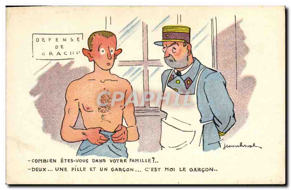 Soldat et citoyen — caricature humoristique — Jean Cherval