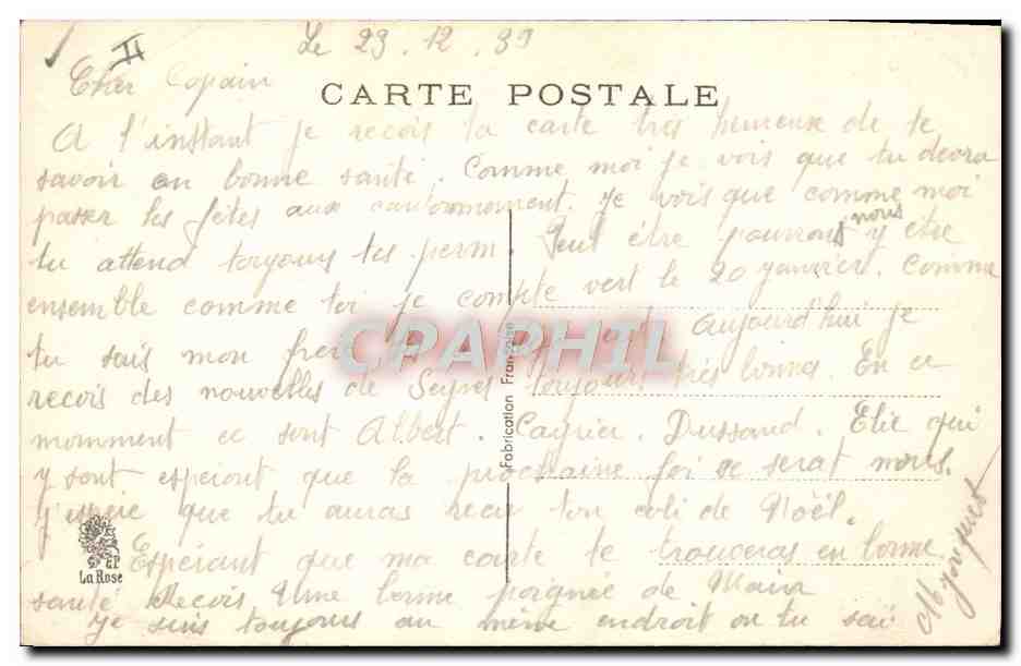 Soldat et citoyen — caricature humoristique — Jean Cherval — Verso