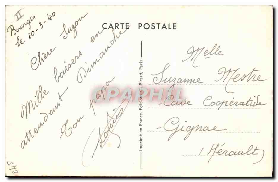CPA Fantaisie Militaria Jean Cheval — Back