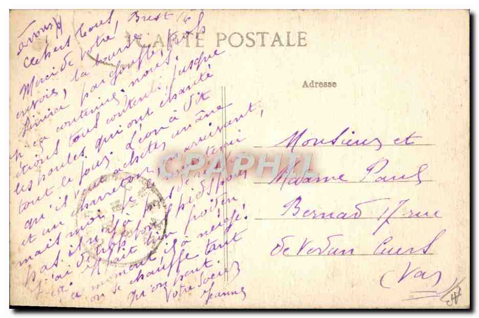 CPA Folklore Rencontre amicale Vieillards des environs de Langonnet  — Verso
