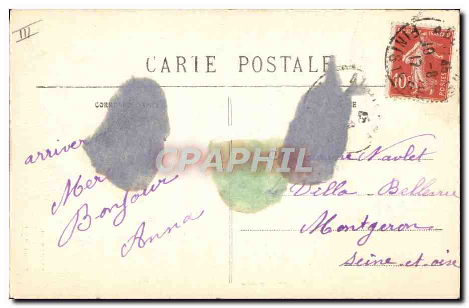 CPA Folklore Fileuse des environs de Gourin  — Verso