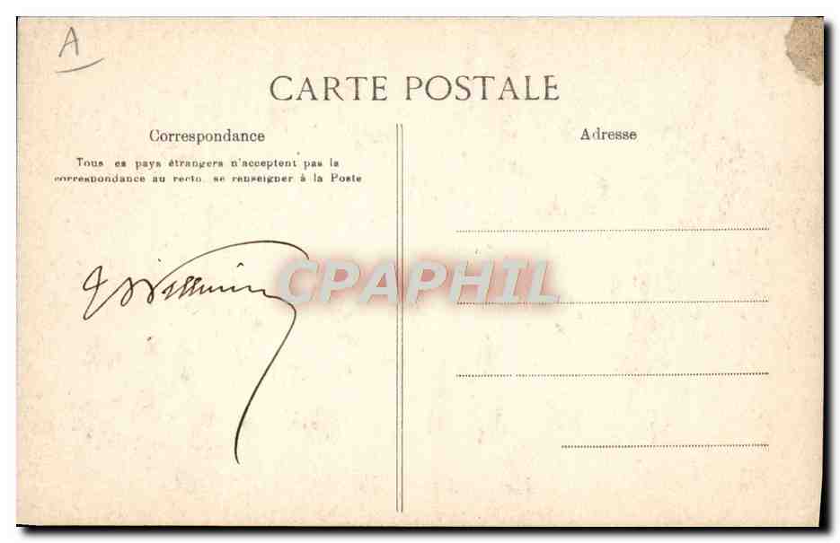 CPA Folklore Souvenir de Bretagne  — Verso