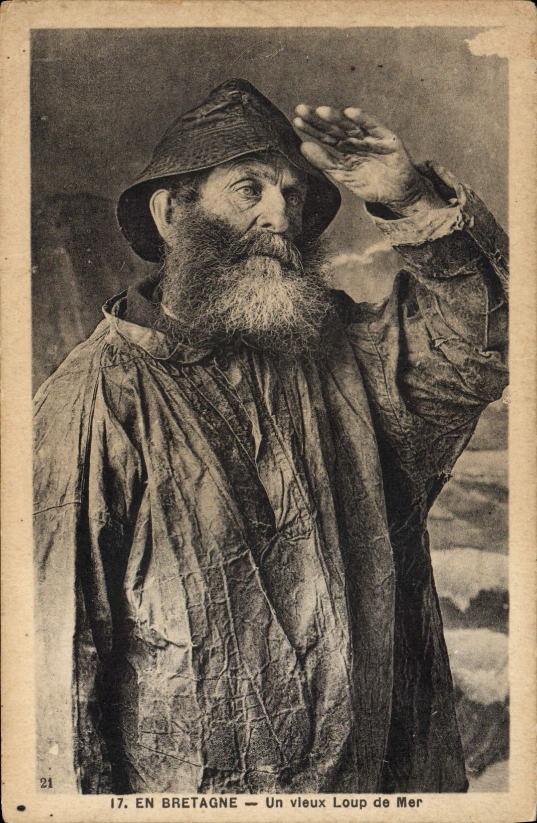 CPA Folklore En Bretagne Un vieux loup de mer Peche Pecheur