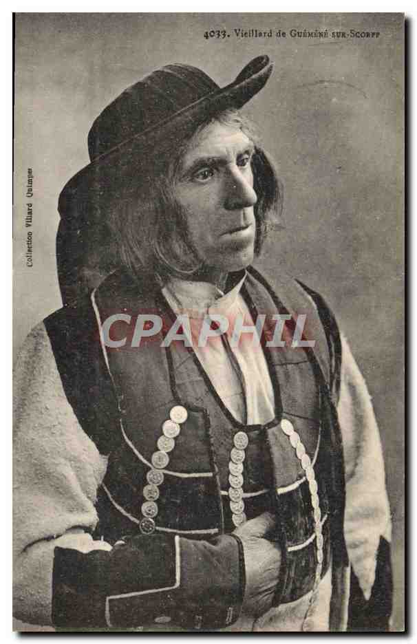 CPA Folklore Vieillard de Guemene sur Scorff