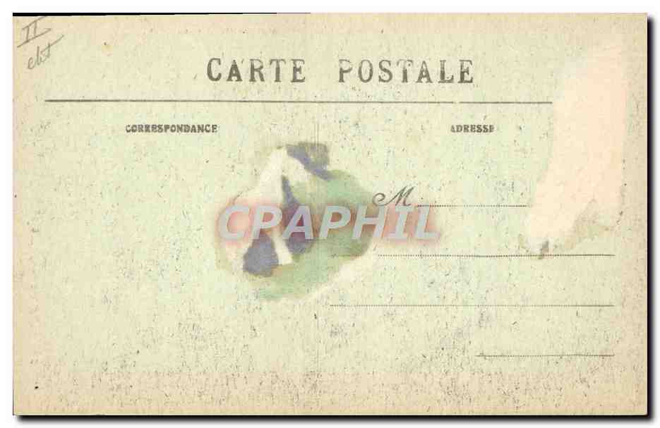CPA Folklore Vieillard de Guemene sur Scorff — Verso