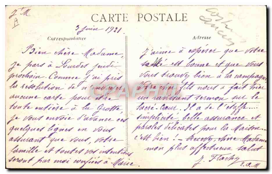 CPA Folklore Costume de Vannes Mode d'Auray avec chale  — Verso