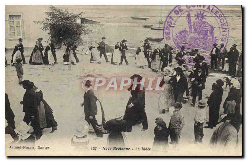 CPA Folklore Noce bretonne La ridee Mariage 