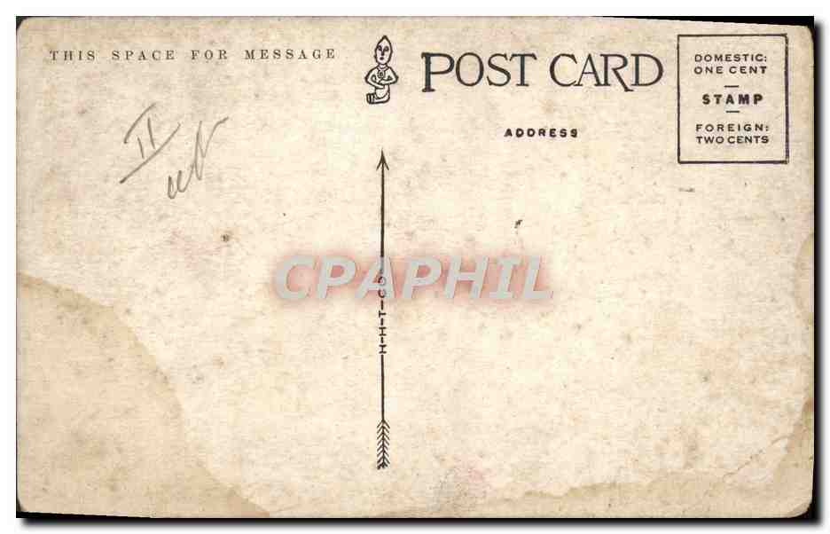 CPA Far West Cow Boy Chief Wold Robe Indiens — Rückseite