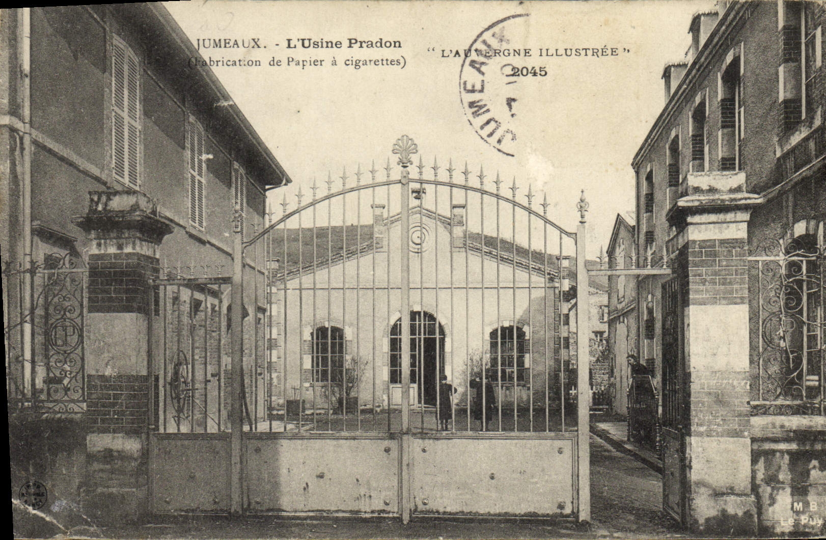 CPA Tabac Jumeaux Usine Pradon Fabrication de papier a cigarettes