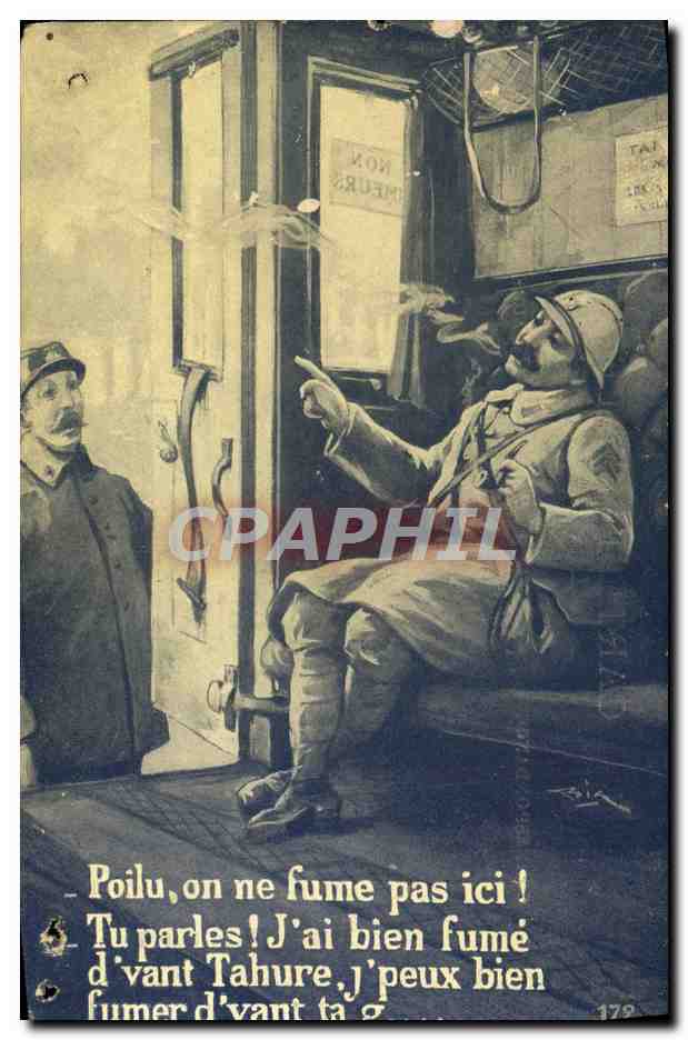 CPA Tabac Poilu Militaria 