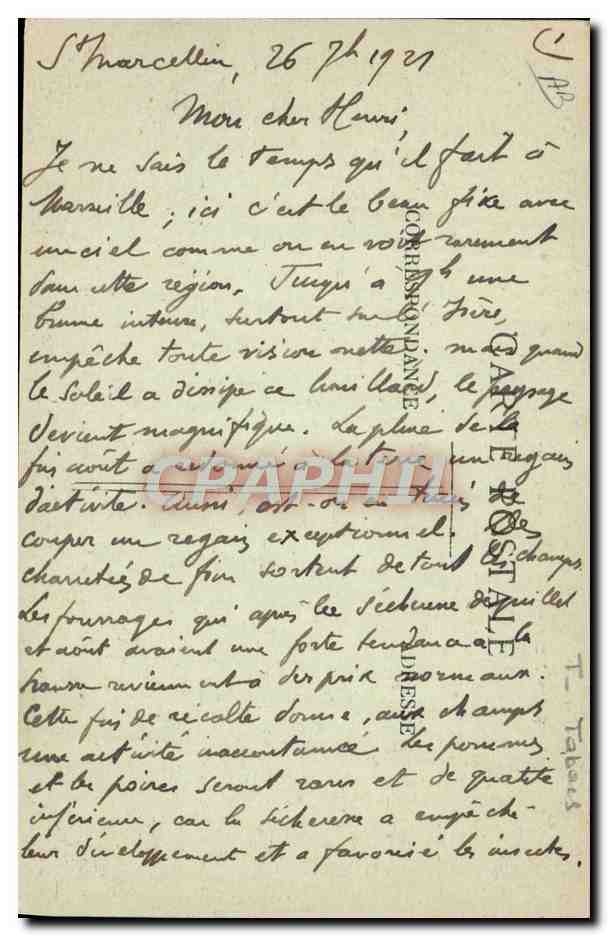 Saint-Marcellin (Isère) — Le Magasin des tabacs — Verso