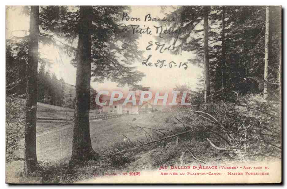 CPA Foret Ballon d'Alsace Arrivee au Plain du Canon Maison forestiere 