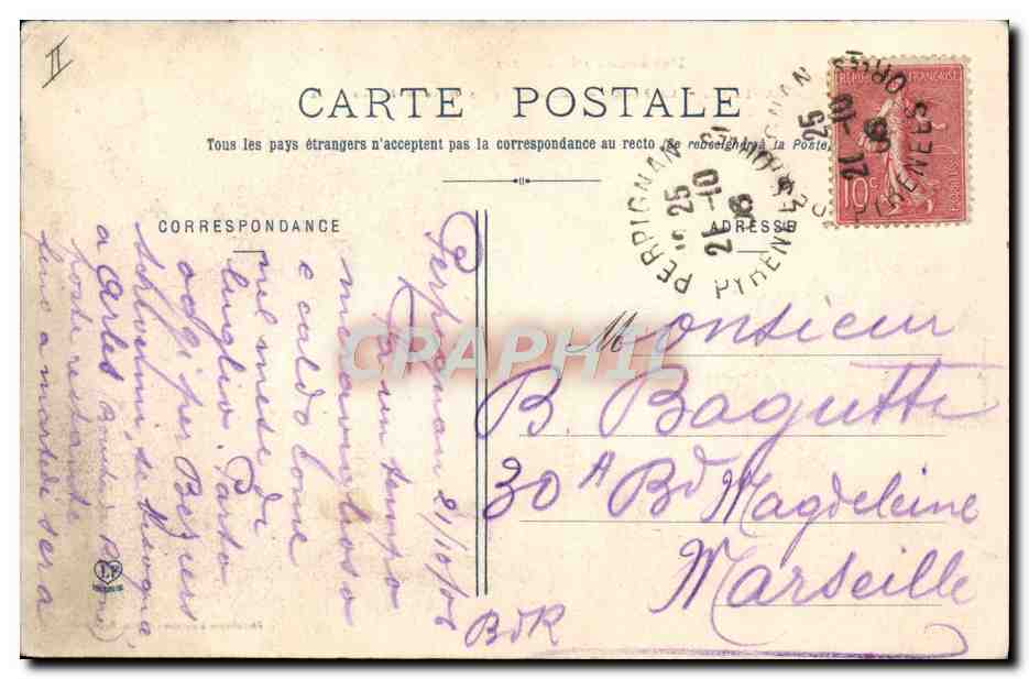 CPA Foret Pyrenees Le Canigou La foret de Balato et la Maison forestiere  — Rückseite