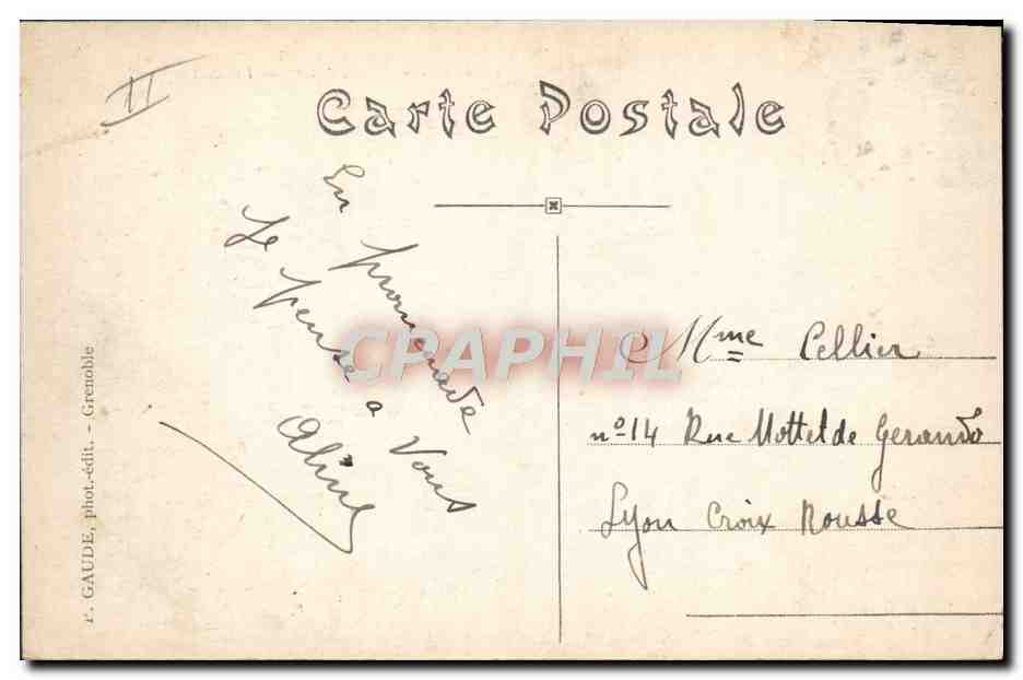 Dauphiné — Environs d'URIAGE-les-BAINS — Forêt et Maison forestière de Prémol — Rückseite