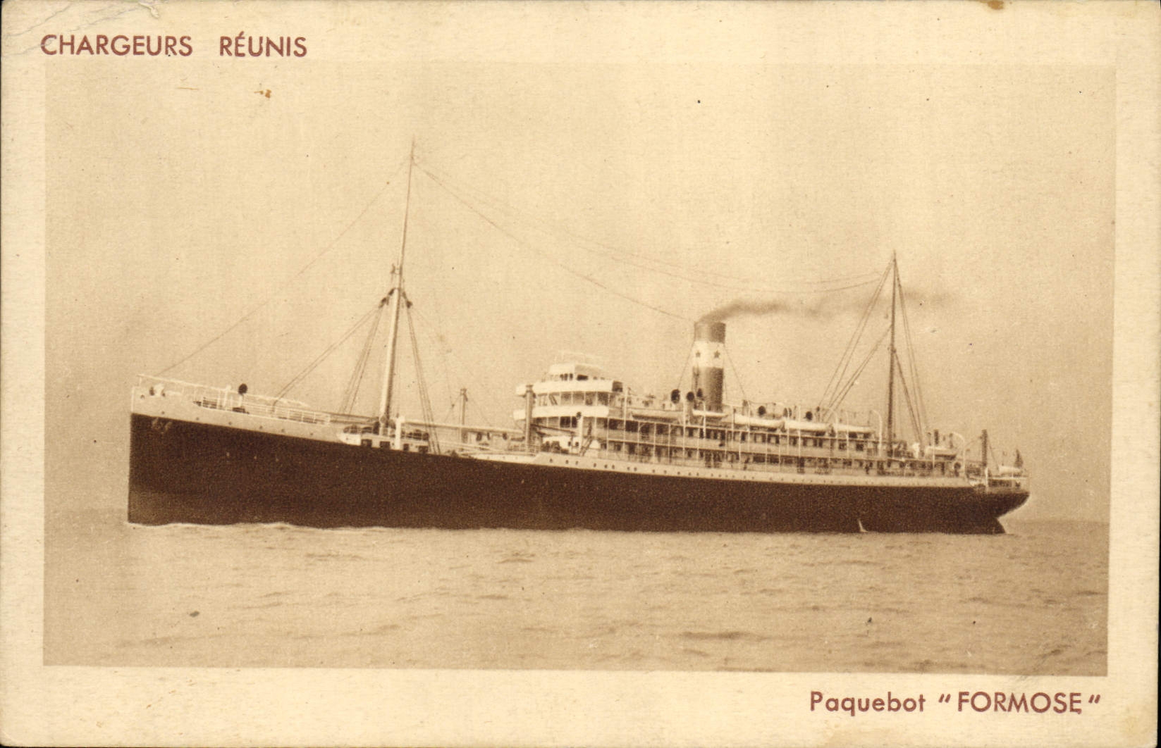 CPA Bateau Paquebot Formose Chargeurs Reunis