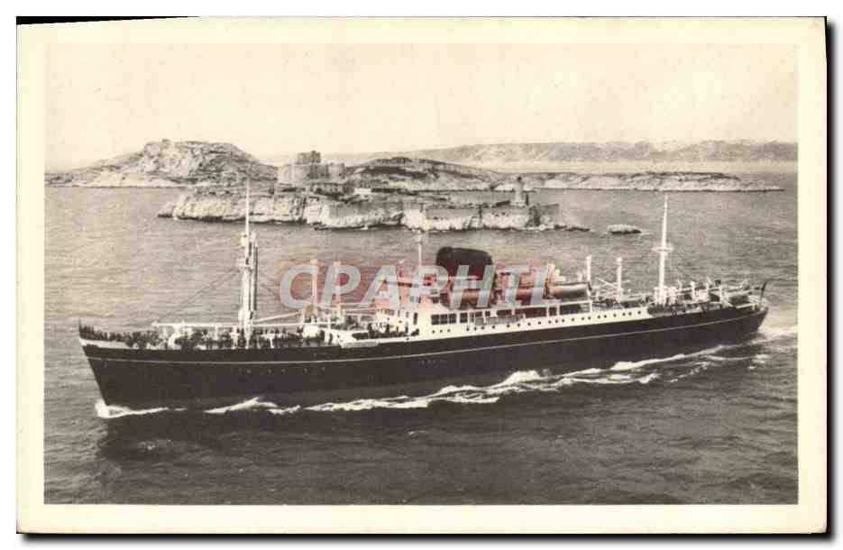 CPA Bateau Paquebots mixtes Ferdinand de Lesseps Pierre Loti La Bourdonnais Jean Laborde