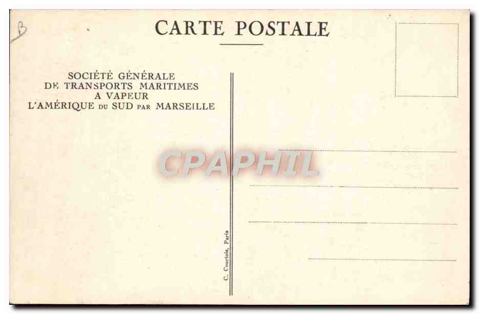 CPA Bateau Paquebot SGTM Florida Fumoir des 2eme classes — Verso