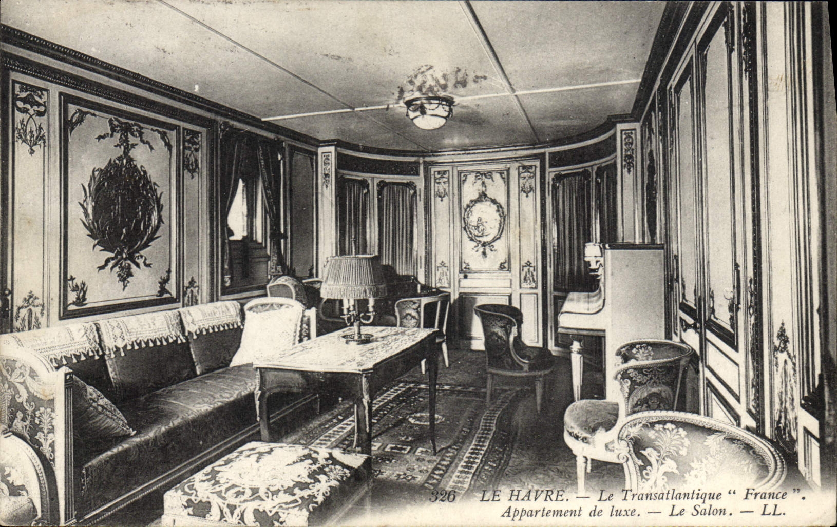 Le Havre — Le Transatlantique "France" — Appartement de luxe — Le Salon — LL. — N° 326
