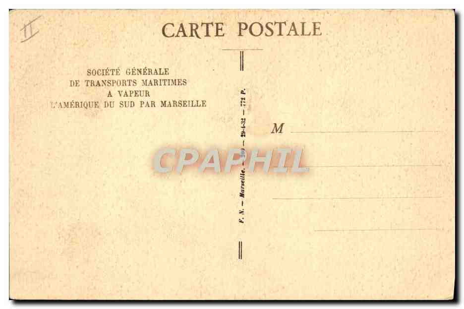 CPA Bateau Paquebot Florida SGTM — Verso