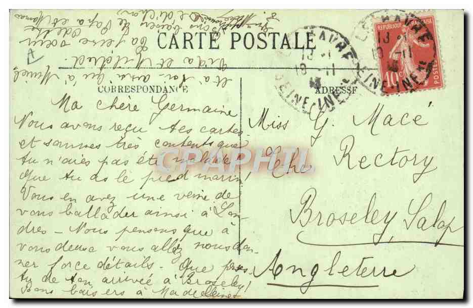 Le Havre — Le Paquebot "France", de la Cie Générale Transatlantique — LL. N° 247 — Reverso