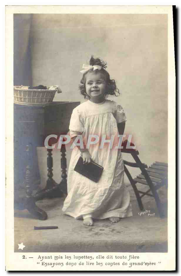 CPA Fantaisie Enfant Lunettes