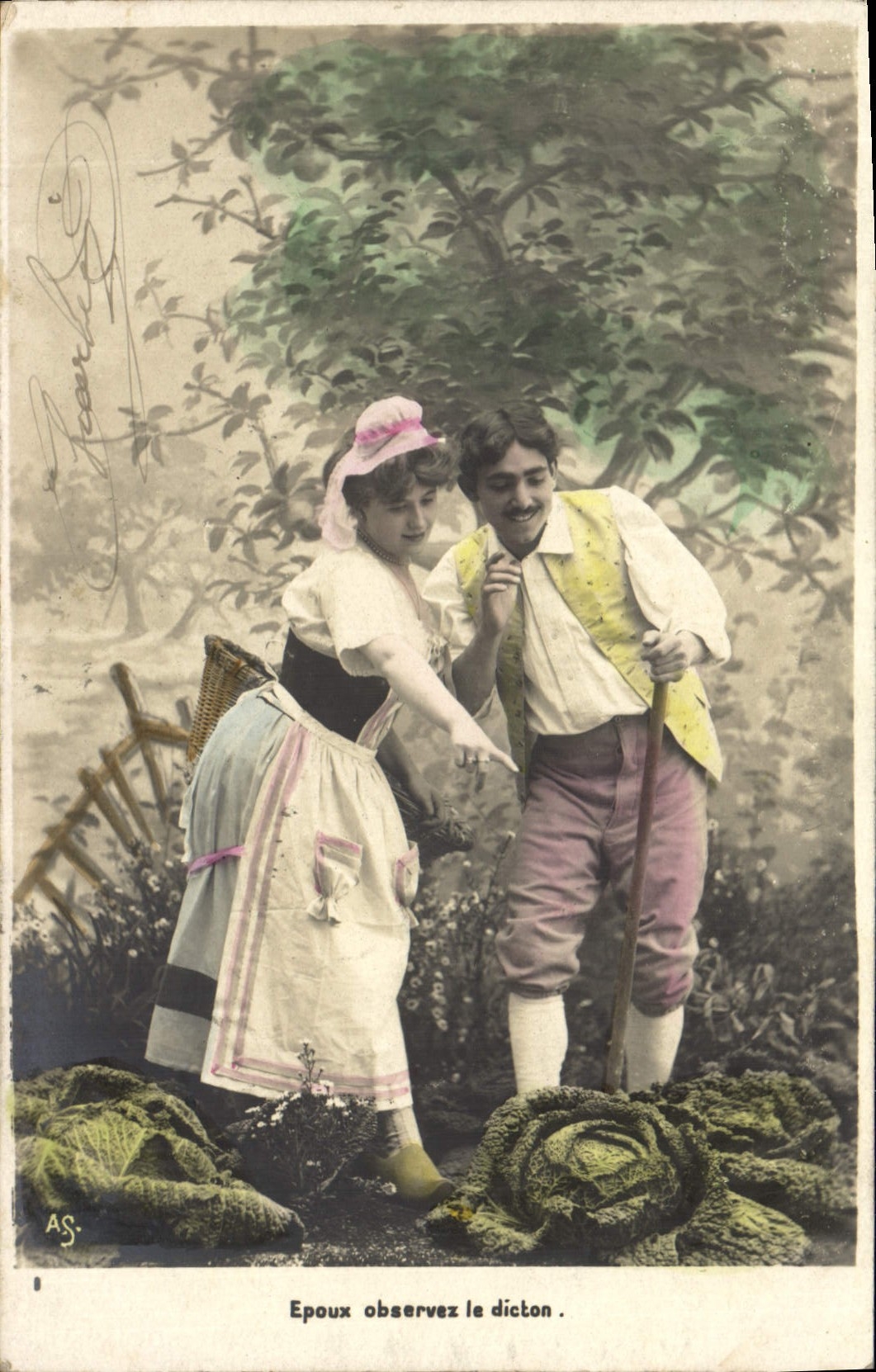 Marito e moglie osservano il proverbio — AS, editore