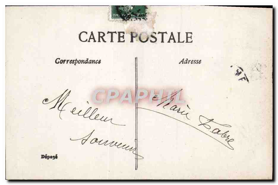 Les Noces de Jeannette — scène de mariage — Éditeur E.D. n°4421 — Verso