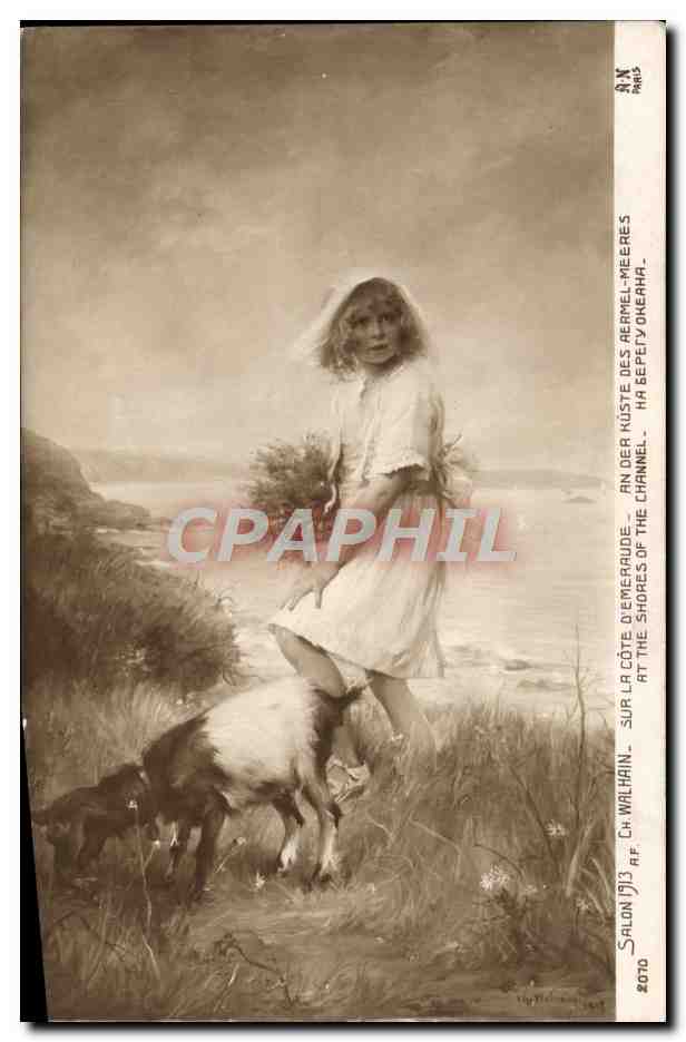 CPA Enfant Chevre Salon 1913 Walhain Sur la Cote d'Emeraude