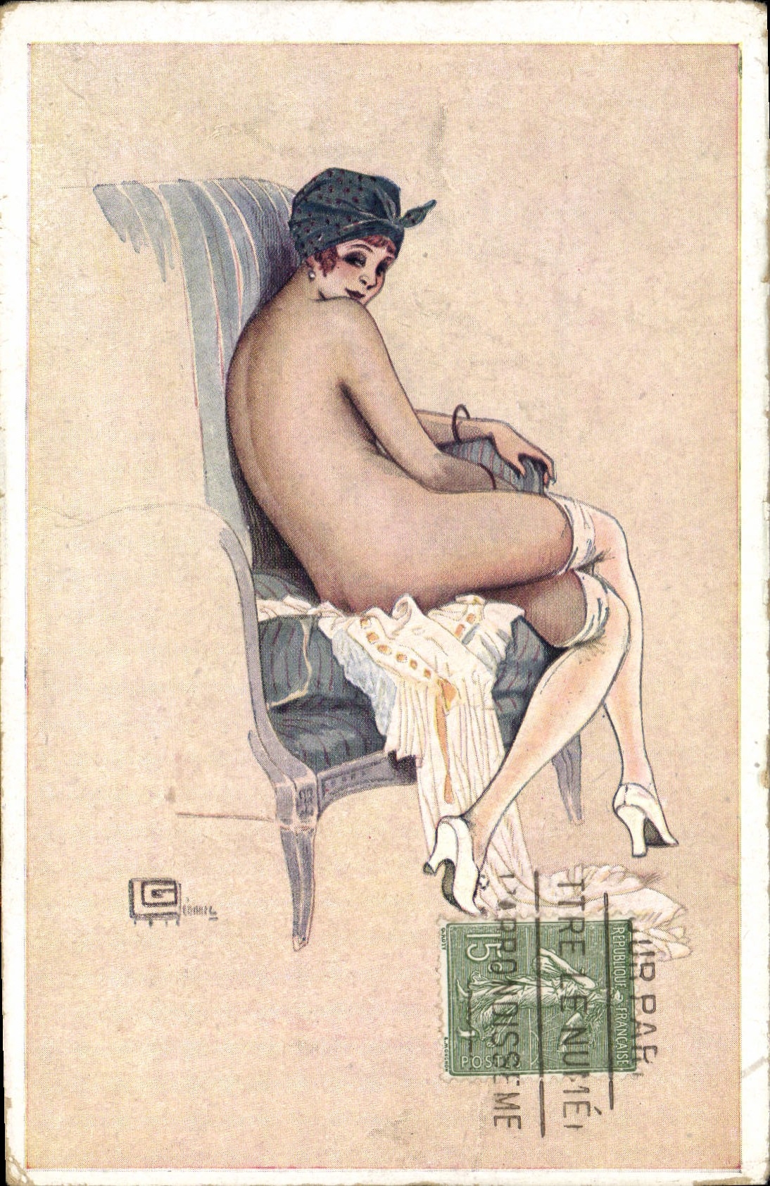 CPA Fantaisie Illustrateur Leonnec Femme