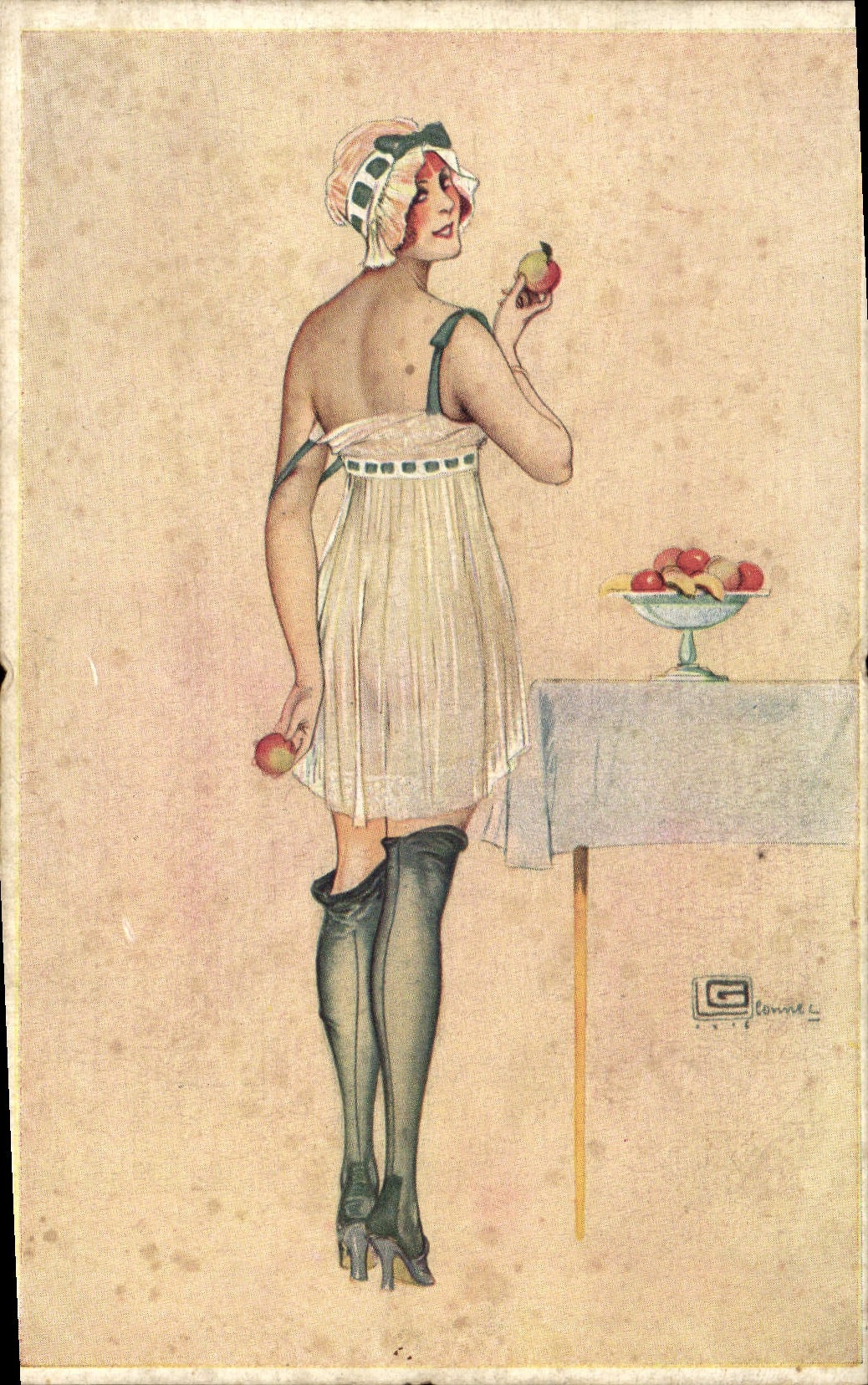 CPA Fantaisie Illustrateur Leonnec Femme