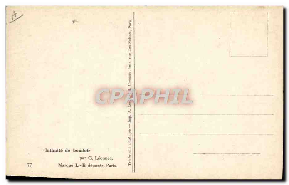 CPA Fantaisie Illustrateur Leonnec Femme Chat Chaton — Rückseite
