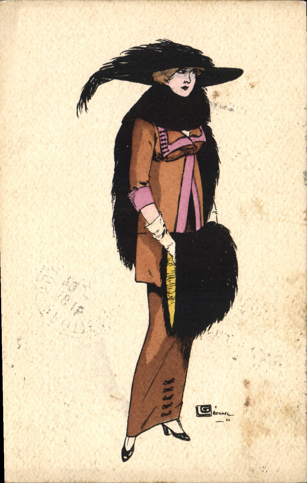CPA Fantaisie Illustrateur Leonnec Femme