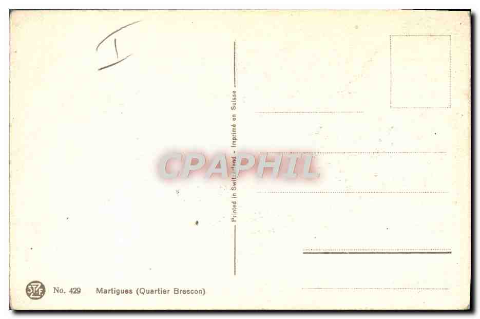 CPA Fantaisie Illustrateur Leve Martigues Quartier Brescon  — Rückseite
