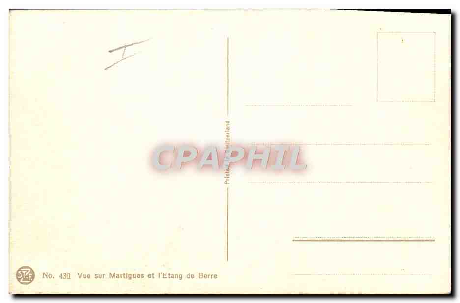 CPA Fantaisie Illustrateur Leve Vue sur Martigues et l'etang de Berre — Rückseite