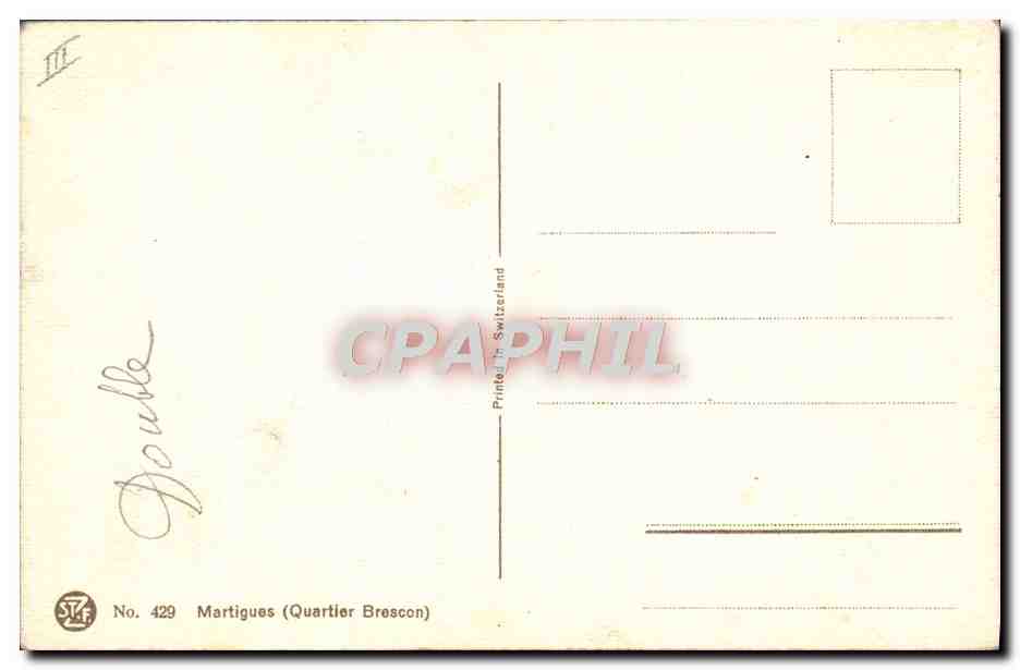 CPA Fantaisie Illustrateur Leve Martigues Quartier Breson — Rückseite