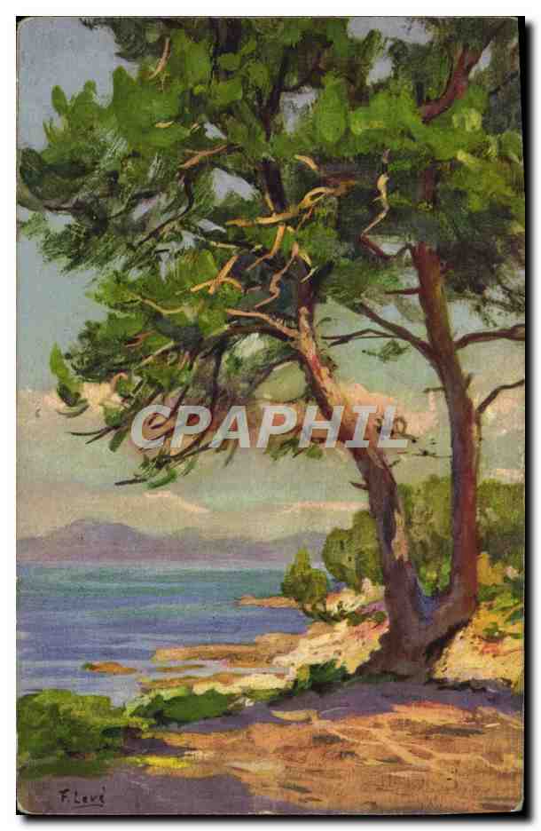 CPA Fantaisie Illustrateur Leve Pins sur l'ile Marguerite