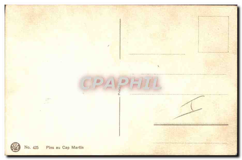 CPA Fantaisie Illustrateur Leve Pins au Cap Martin  — Rückseite