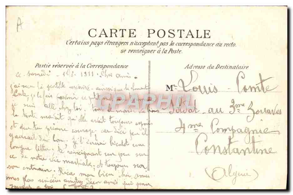 CPA Fantaisie Illustrateur Lafon Femme La jupe culotte A la Sebasto Cigarette Tabac — Verso