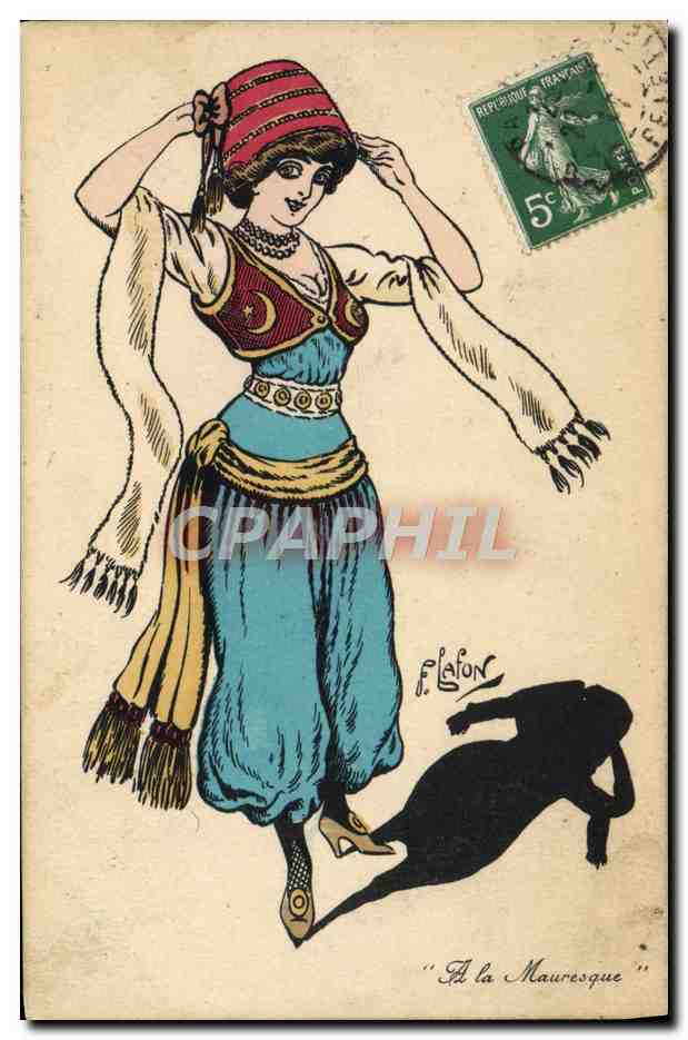 CPA Fantaisie Illustrateur Lafon Femme La jupe culotte A la mauresque