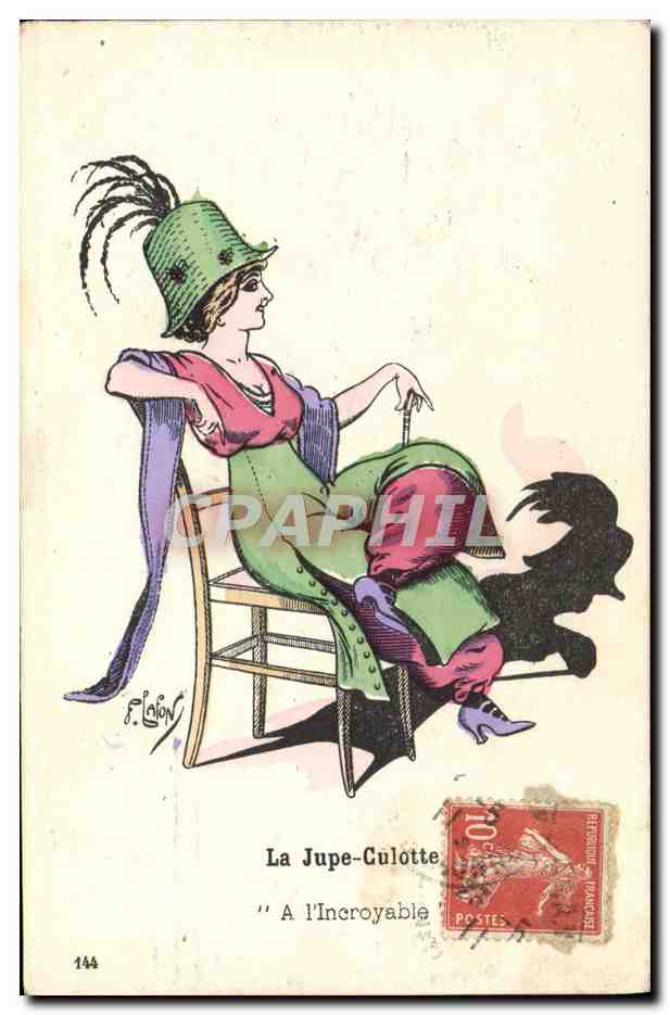 CPA Fantaisie Illustrateur Lafon Femme La jupe culotte A l'incroyabel