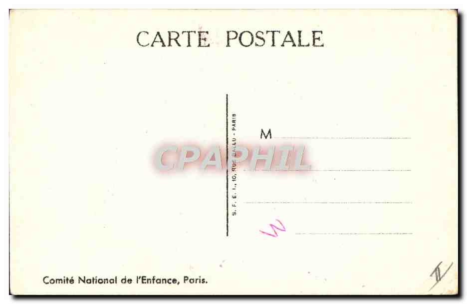 CPA Fantaisie Illustrateur Le Sourt Semaine nationale de l'enfance les canards et la tortue — Rückseite
