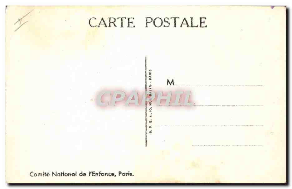 CPA Fantaisie Illustrateur Le Sourt Semaine nationale de l'enfance Le loup et l'agneau — Rückseite