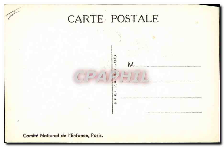 CPA Fantaisie Illustrateur Le Sourt Semaine nationale de l'enfance Les canards et la tortue — Back