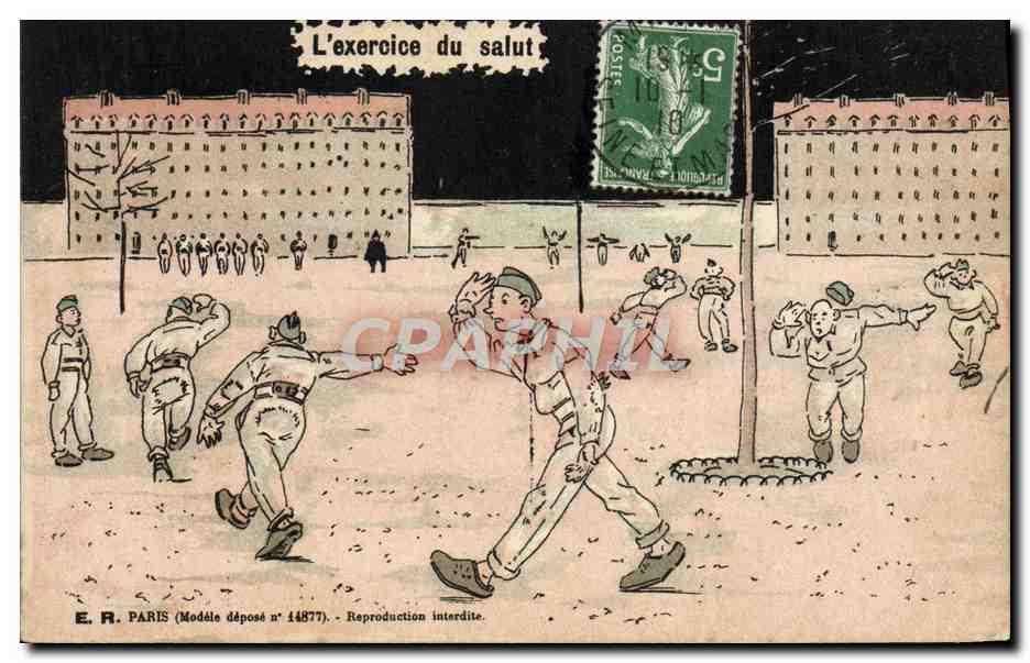 L'exercice du salut — E.R. PARIS (Modèle déposé n° 14877)