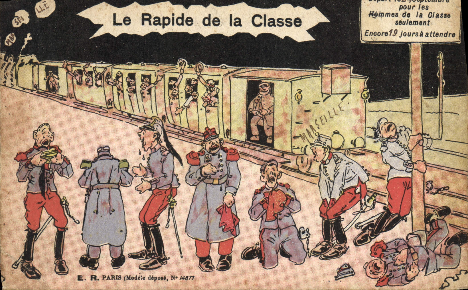 Le Rapide de la Classe — Paris à Marseille — E. R. PARIS (Modèle déposé, N° 14877)