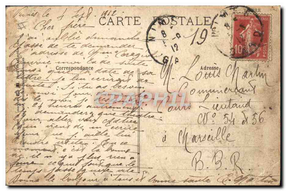 Le Rapide de la Classe — Paris à Marseille — E. R. PARIS (Modèle déposé, N° 14877) — Reverso