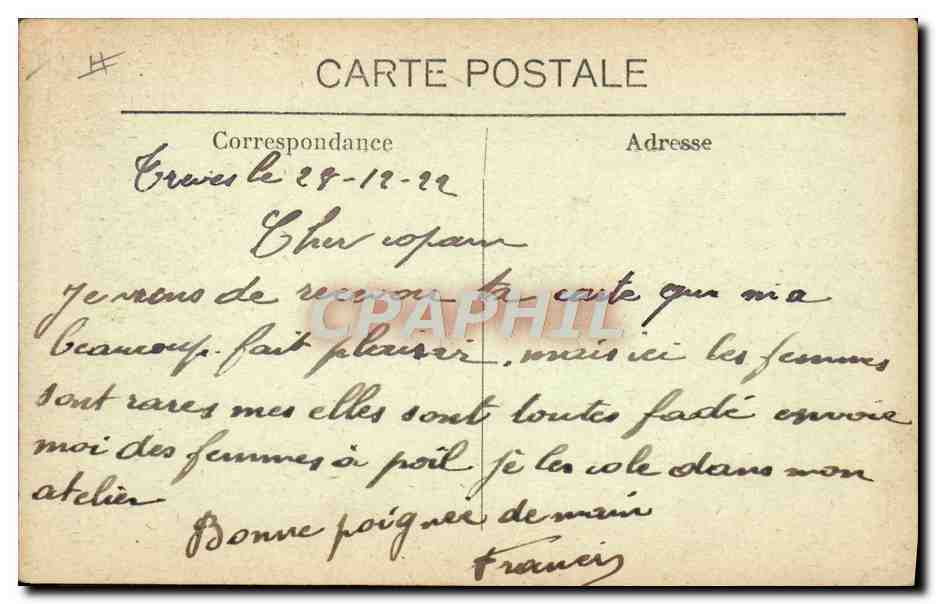 Scènes de Caserne — Au lavoir (Place aux anciens) — C. IRRY — Reverso
