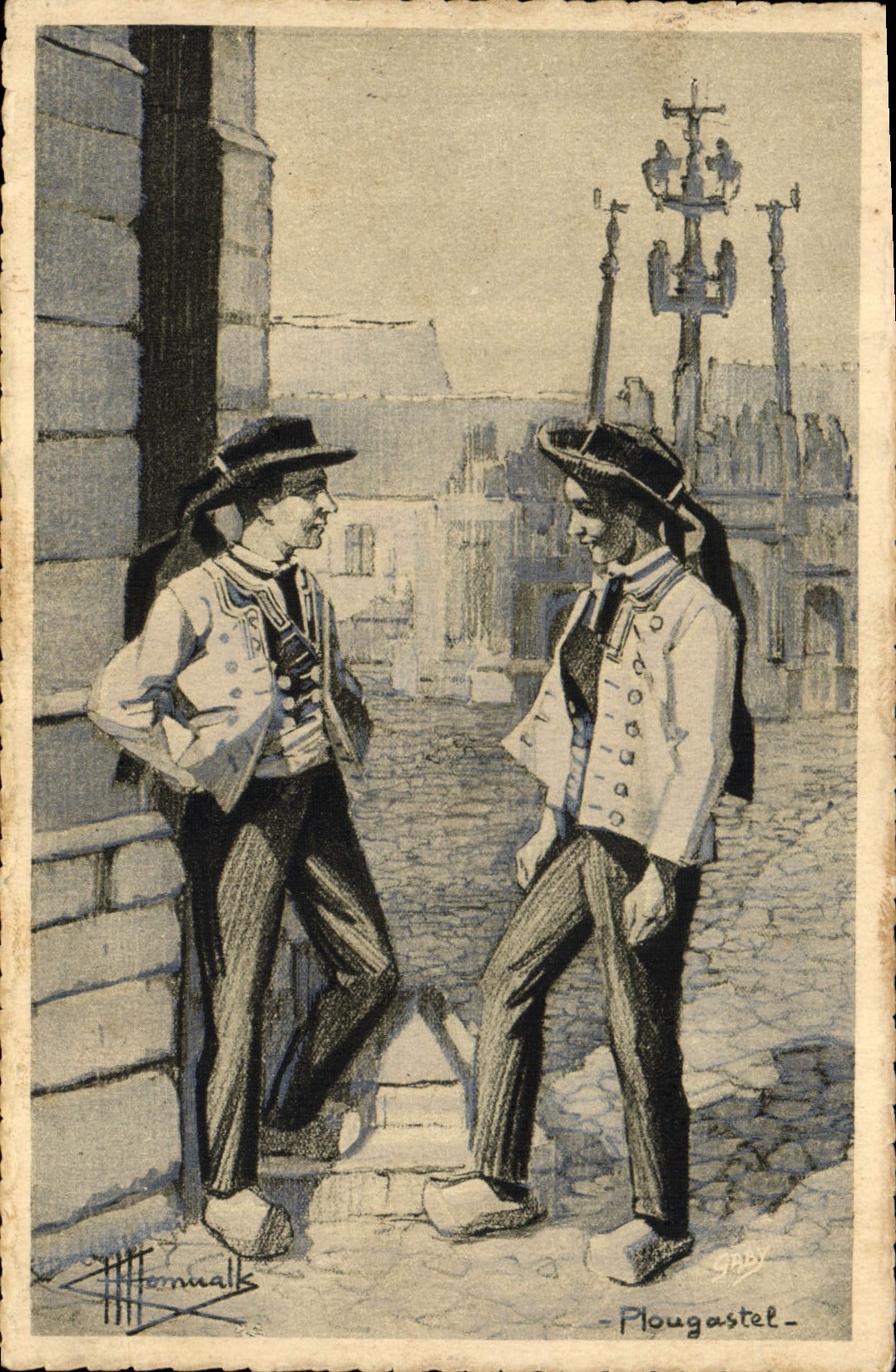 CPA Charles Homualk Plougastel Folklore
