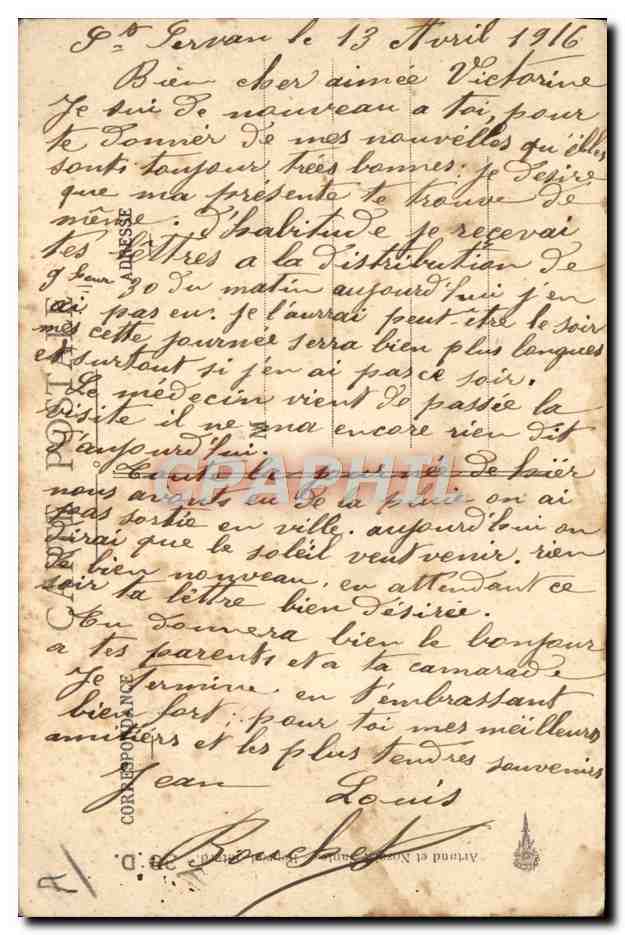 CPA Bretagne Les mefaits du cifre Le bain force Folklore — Verso
